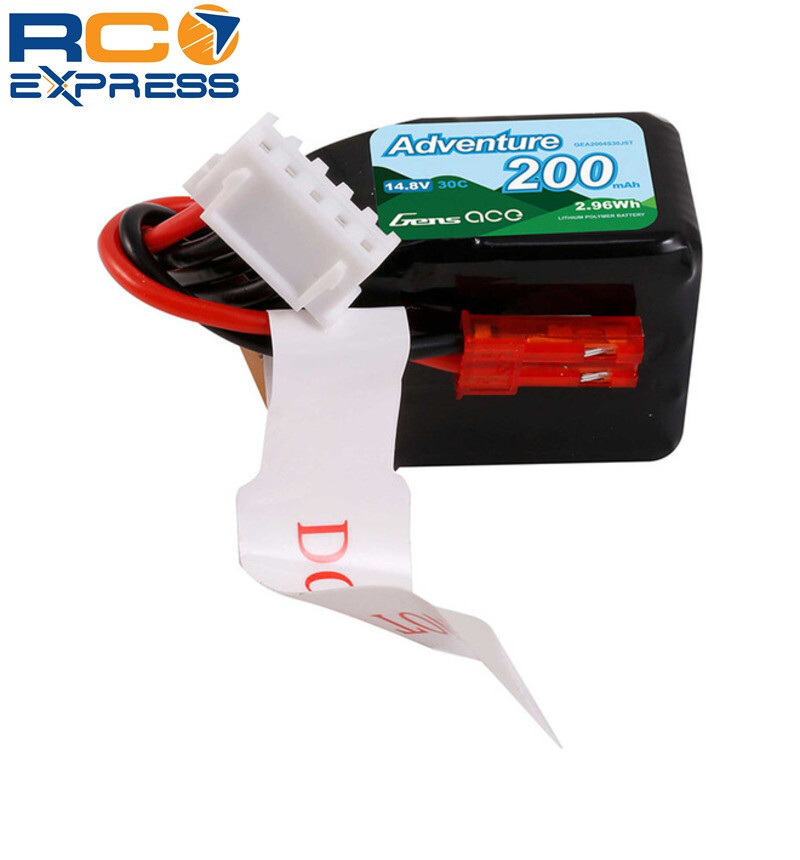 Gens Ace 200mAh 4S 14.8V 30C LiPo Battery Pack with JST P-GEA2004S30JST-image