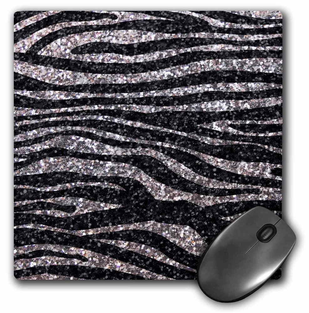 Silver & Black Zebra Print Faux Bling Photo Frame - No Glitter