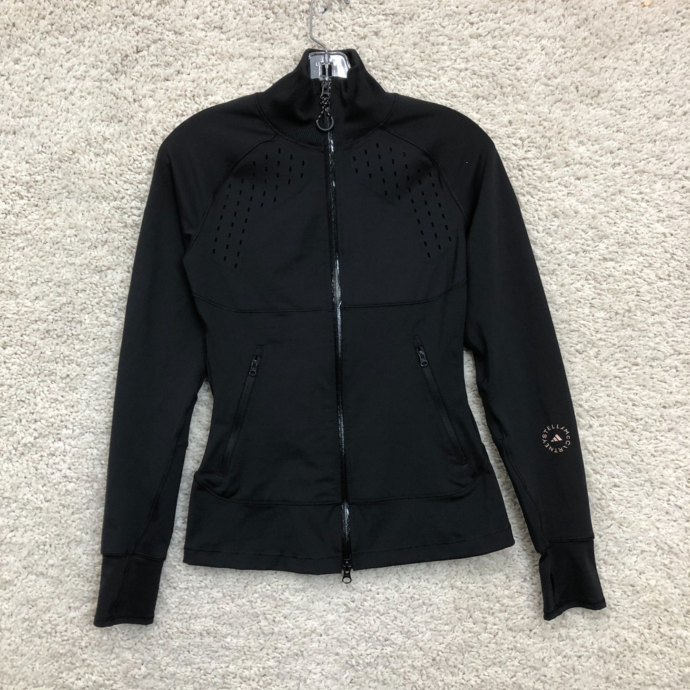 Adidas Stella McCartney Jacket Medium Adult Black Full Zip Raglan Sleeve Womens