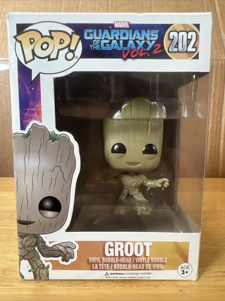 Funko Pop Marvel Guardians Of The Galaxy Vol. 2 #202 Groot Used Minor Box Damage