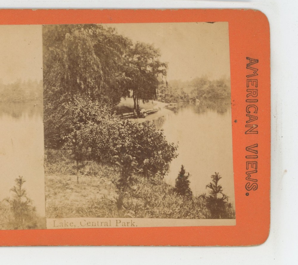 Central Park Lake NY New York Stereoview