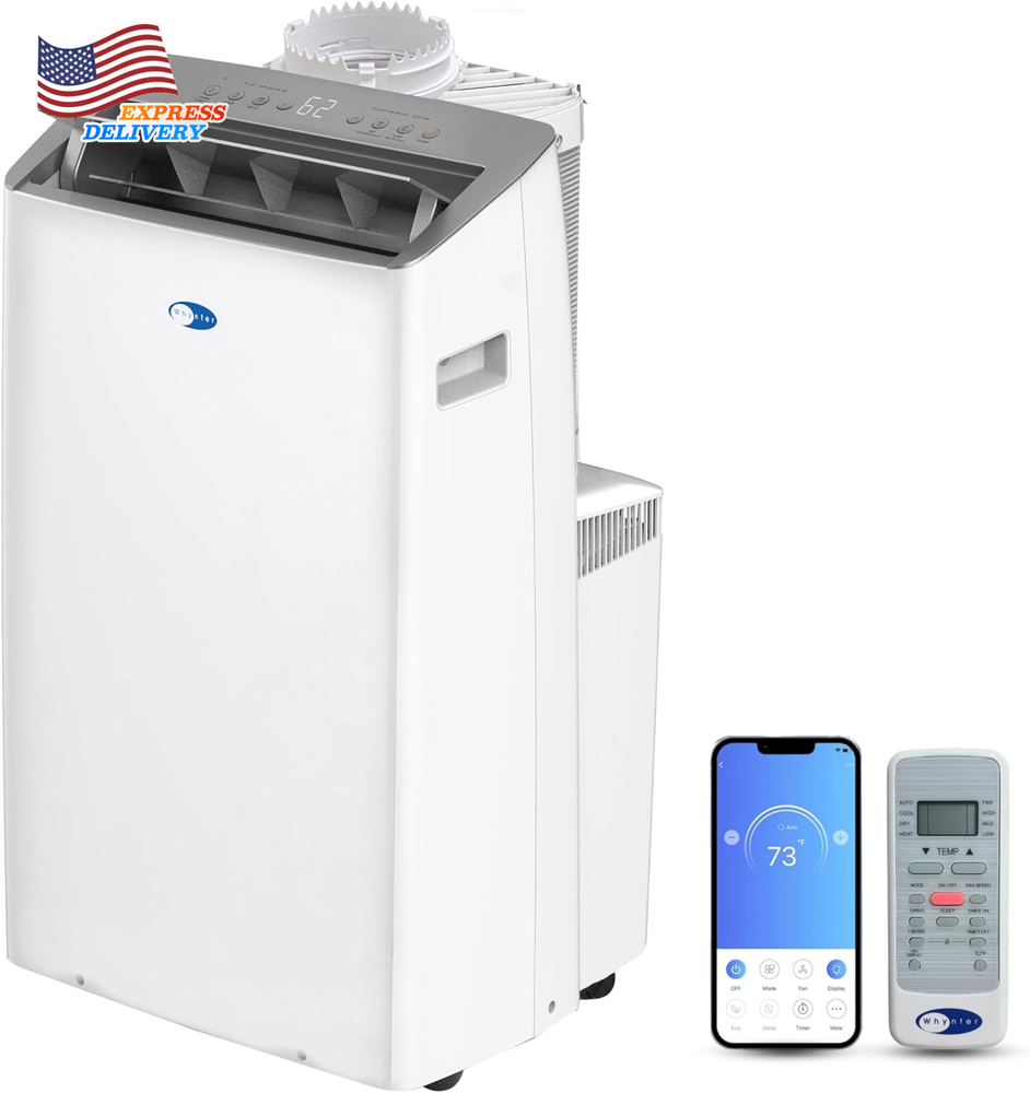 14000 BTU Inverter Portable Air Conditioner with Dual Hose Dehumidifier USA ONLY