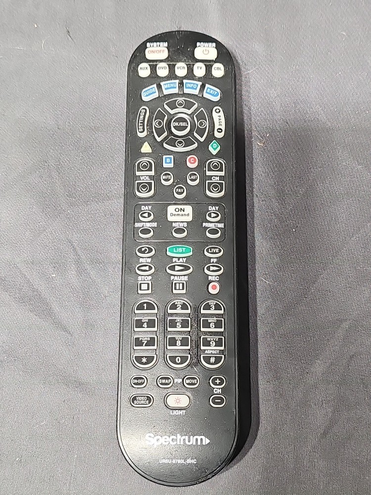 Spectrum UR5U-8780L-TWC Cable Box  Remote Control CLIKR-5 Replacement