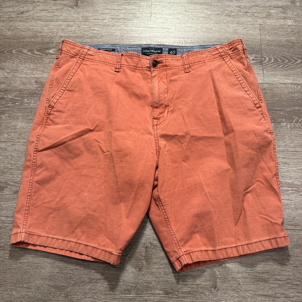 Lucky Brand Shorts Mens 40 Saturday Stretch Chino Flat Front Casual 9.5