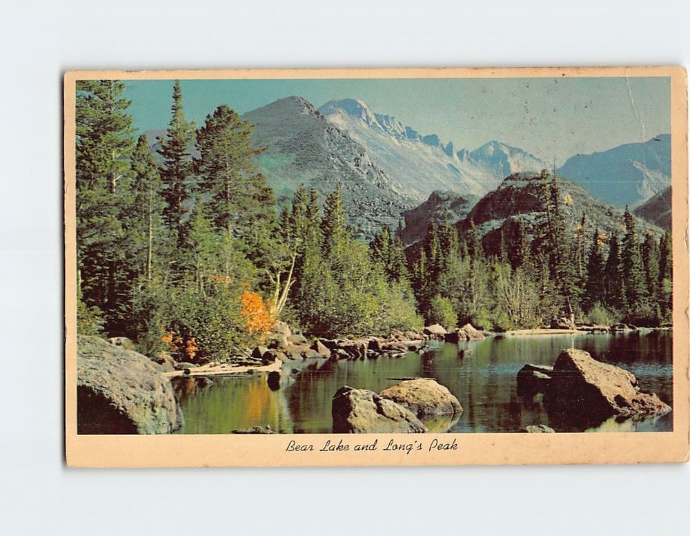 Postcard Bear Lake & Long's Peak Colorado