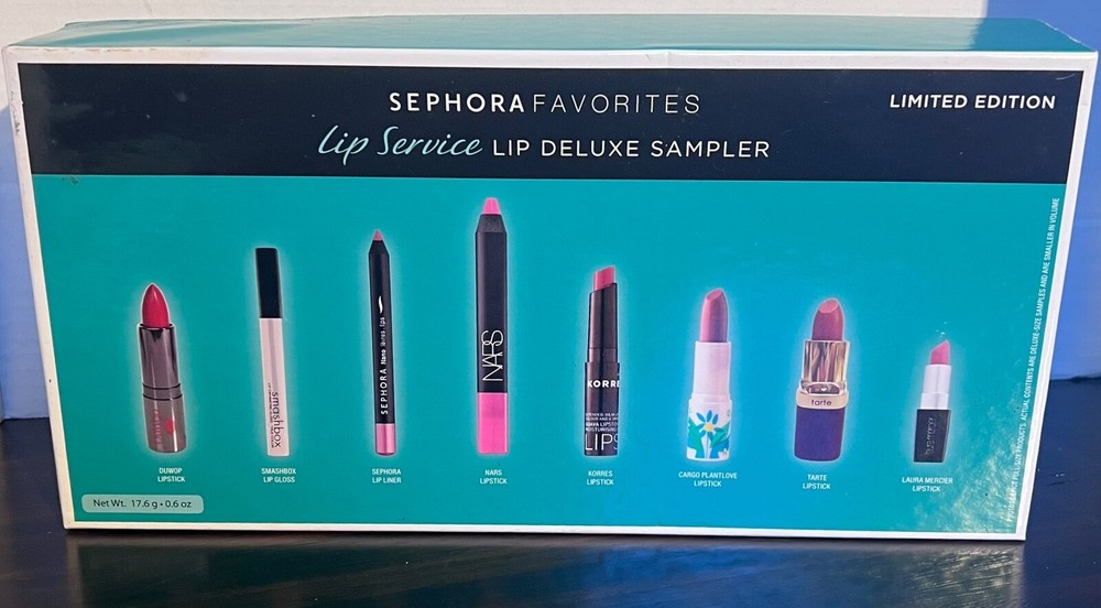 Sephora Favorites Lip Service Lip Deluxe Sampler 8 Piece set Limited Edition