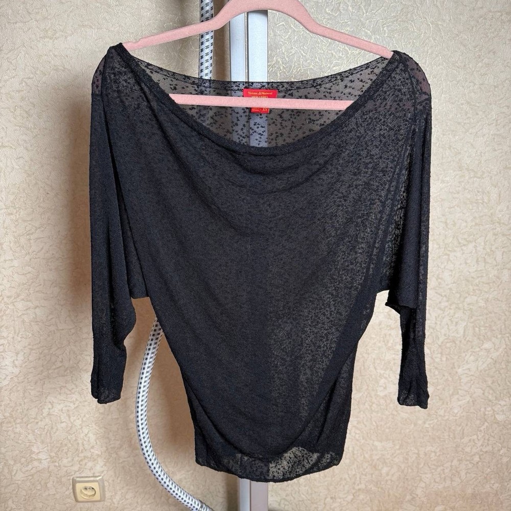 Vivienne Westwood Red Label Women's Semi-Sheer Black Tunic Size XS