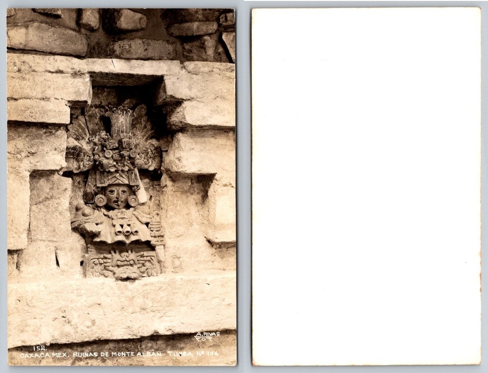 RPPC Monte Alban Ruins Oaxaca Mexico Tomb 104 Zapotec Deity A Rivas