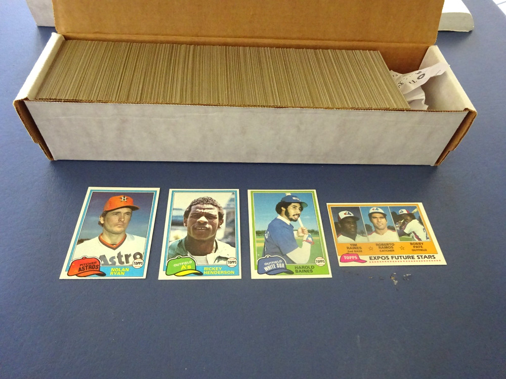 1981 Topps Baseball Set from Vending Case, Mint