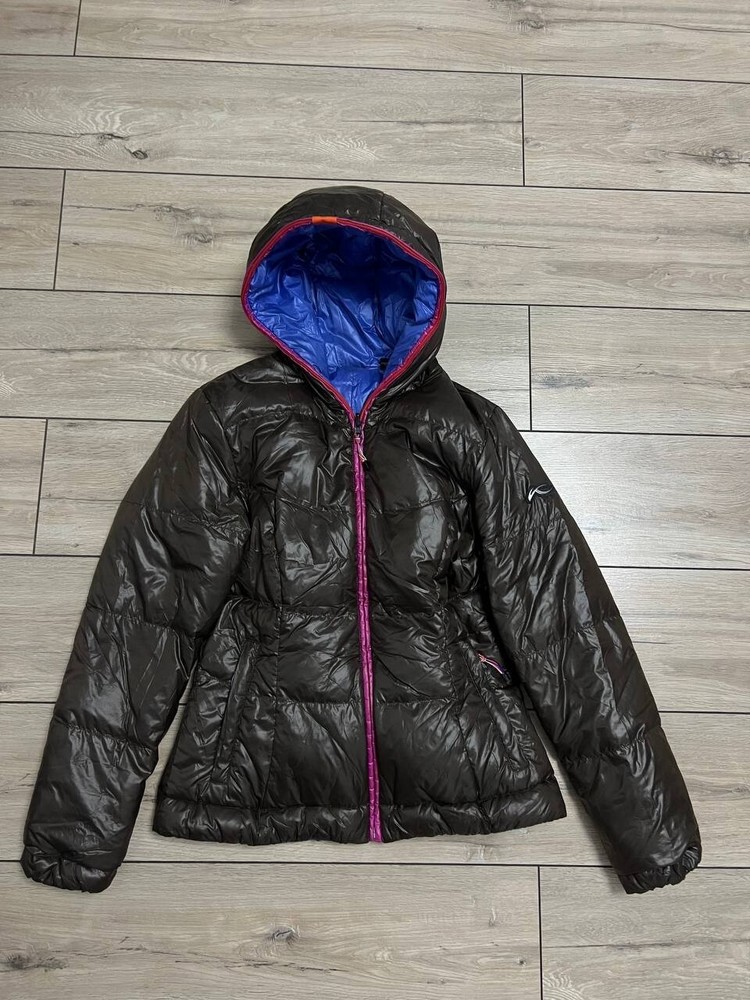 Women Kjus Reversible Backflip Brown / Blue Down Jacket Puffer 40/L Winter