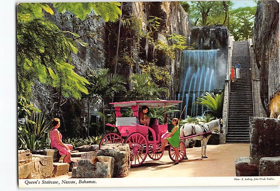 Postcard Queen's Staircase Nassau Bahamas