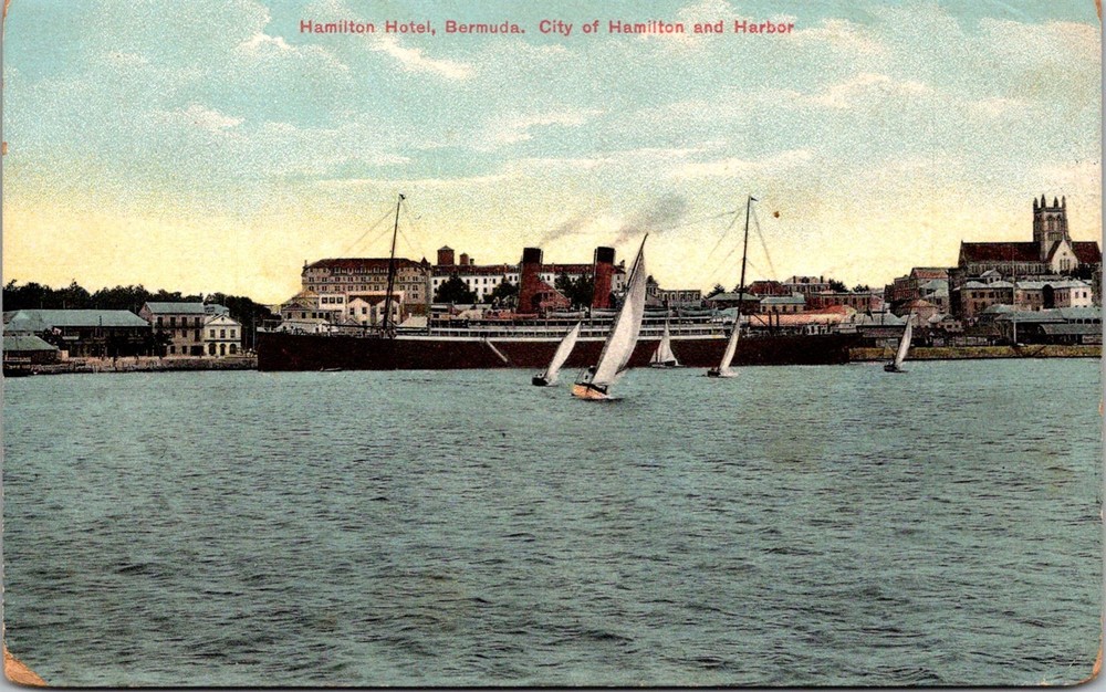 Dr Jim Stamps Postcard Hamilton Hotel Bermuda