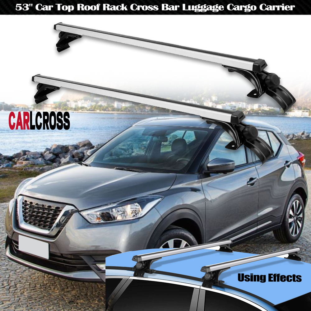 For Nissan Kicks 2017-2024 Car Roof Rack Cross Bar Cargo Luggage Carrier Silver