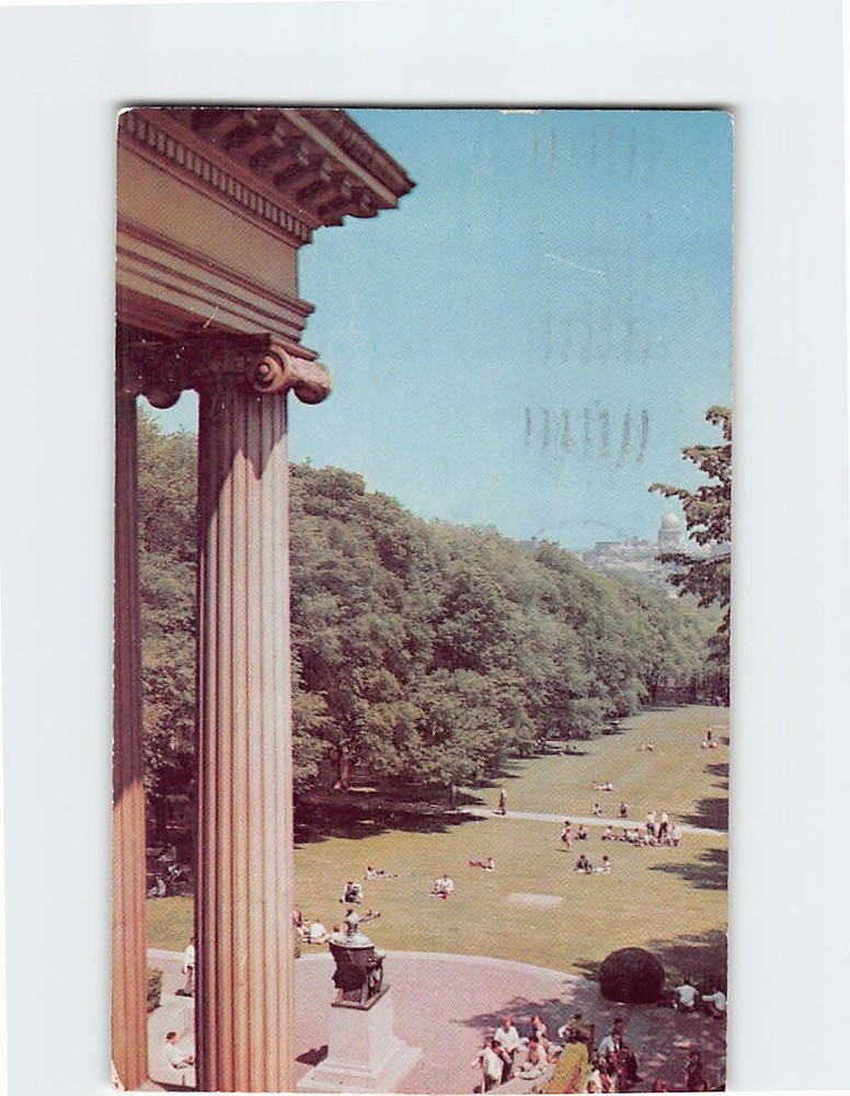 Postcard  View of Bascom Hill Madison Wisconsin