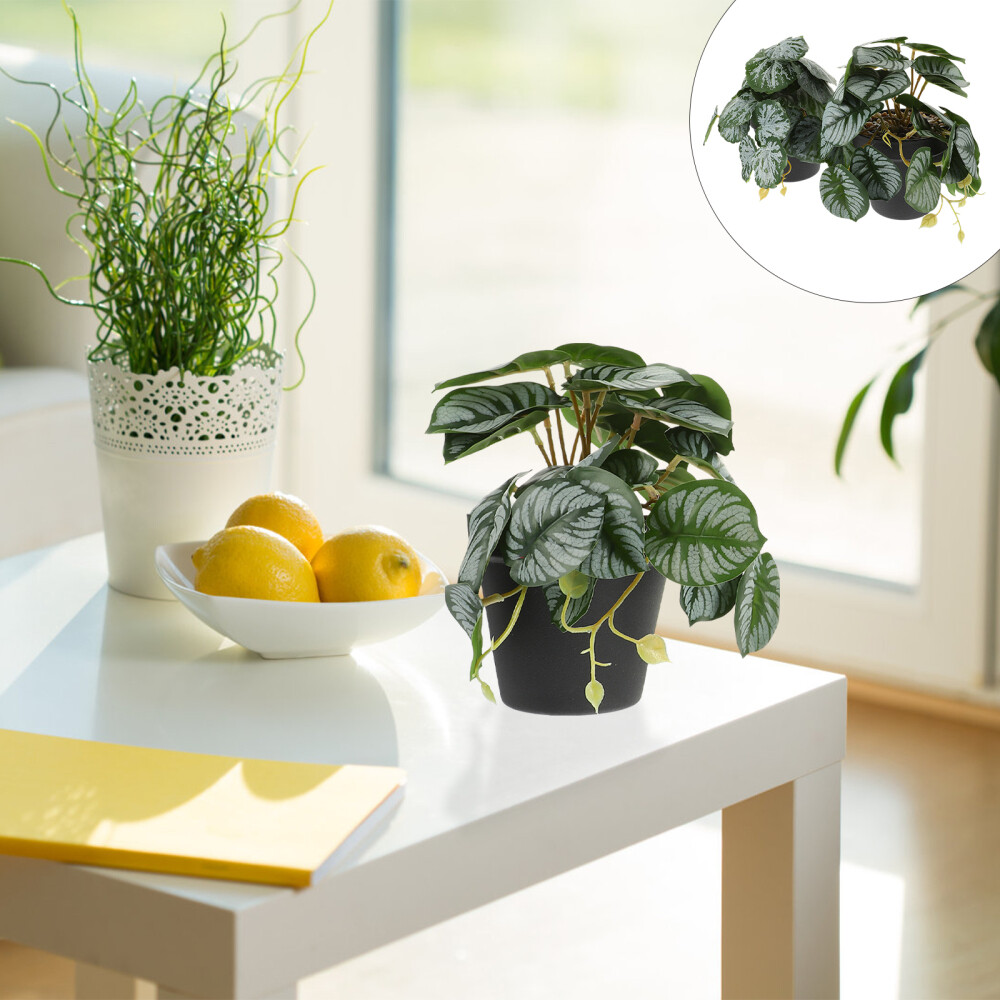 2pcs Artificial Indoor Plants in Pot - Realistic Fake Greenery Decor  