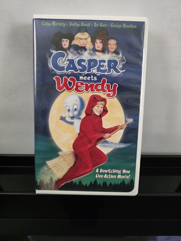 Casper Meets Wendy VHS 1998 Hilary Duff Casper the Friendly Ghost Clamshell Dura