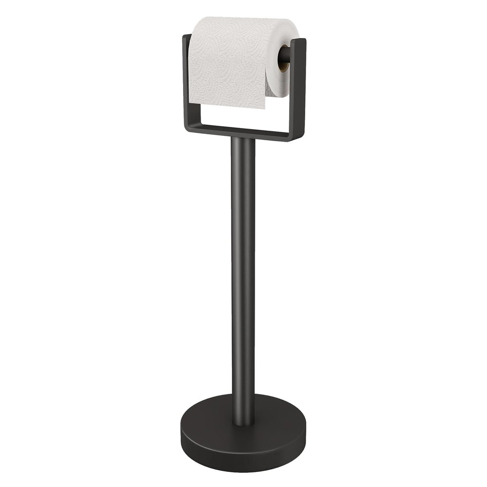 Heavy Duty Toilet Paper Holder Stand, Extra-Weighted Base No Tipping, Stainle...