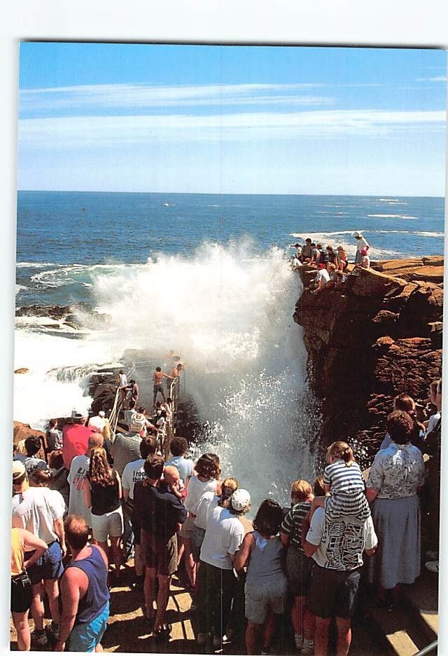Postcard Thunder Hole Acadia National Park Bar Harbor Maine USA-image