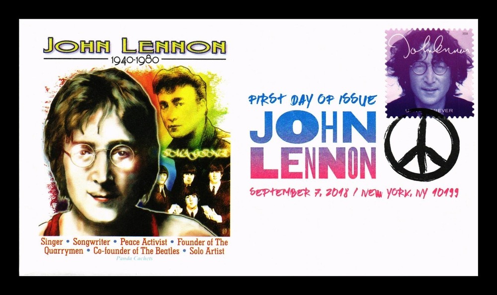 Dr Jim Stamps Us Cover John Lennon Music Icons First Day Issue Panda Cachet