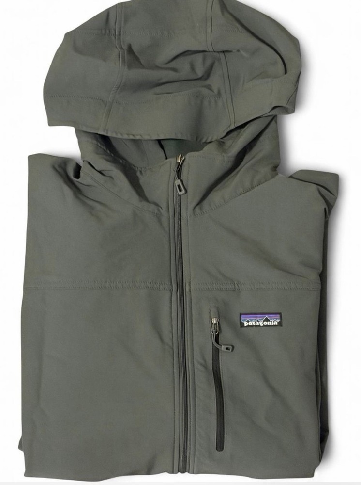 Patagonia Men’s XL Olive Green Softshell Hooded Jacket Full Zip
