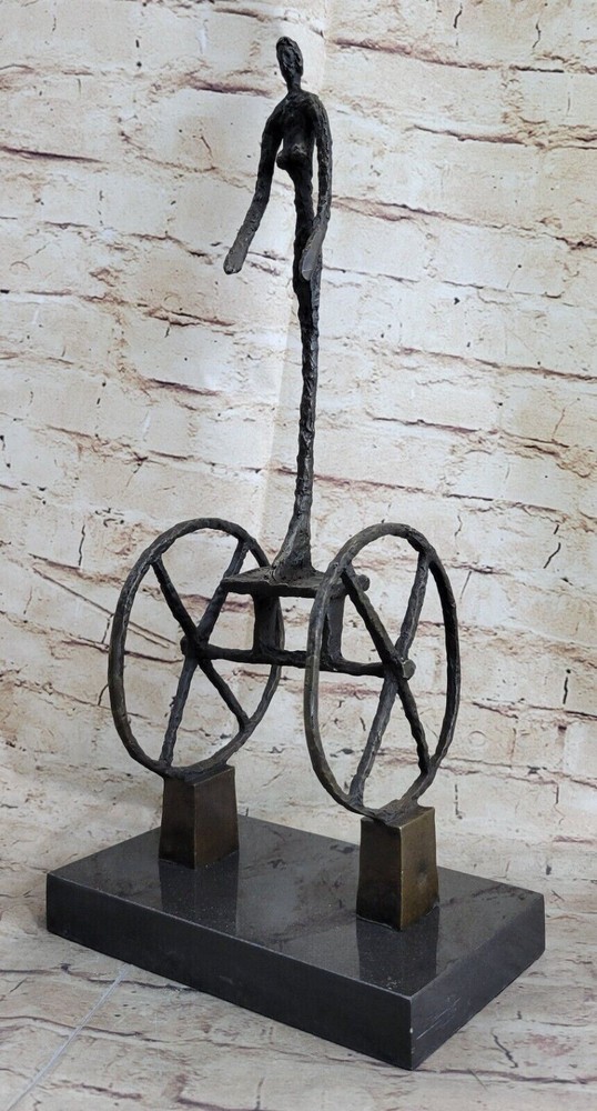 Abstract Surrealist Chariot Bronze Sculpture Museum Quality Christy Auction Find-image