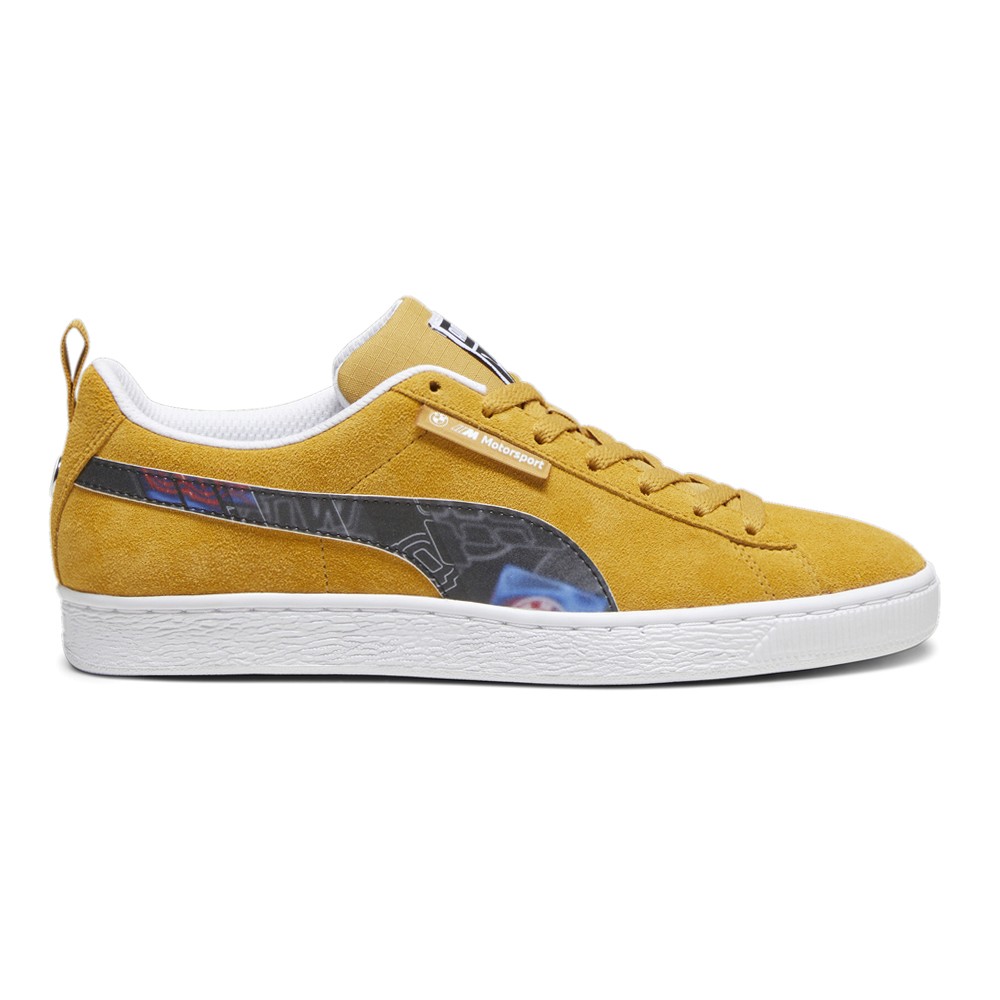 PUMA Bmw M Motorsport Suede Lace Up  Mens Yellow Sneakers Casual Shoes 30779101