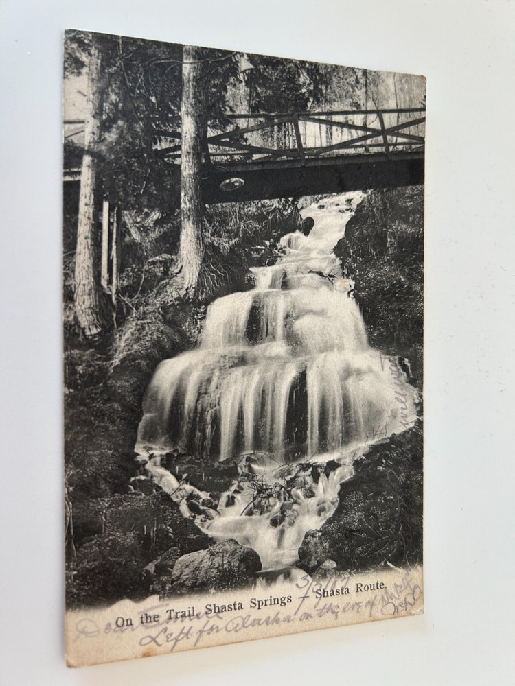 On the Trail Shasta Springs Shasta Route California Postcard