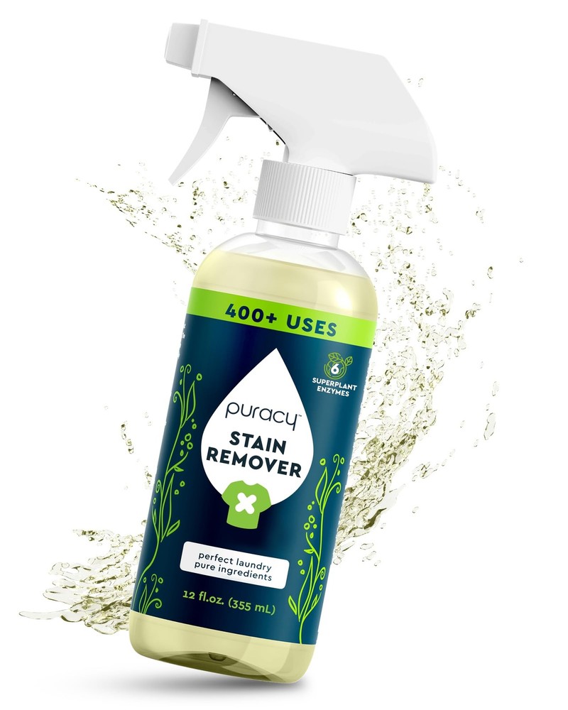 Puracy Stain Remover Spray, Natural Travel and Laundry Stain Cleaner for Clot