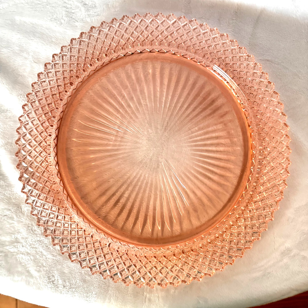 Vintage Pink Depression 10.25