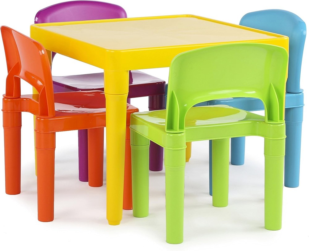 Kids Activity Table and Chair Set for Kids Toddlers Includes Table and 4 Chair