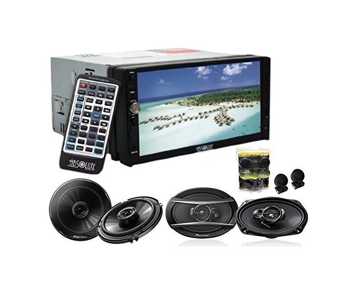 Absolute DD-3000 7-Inch DVD Player W/Pioneer Speakers TS-G1645R,TS-A6966R,TW600