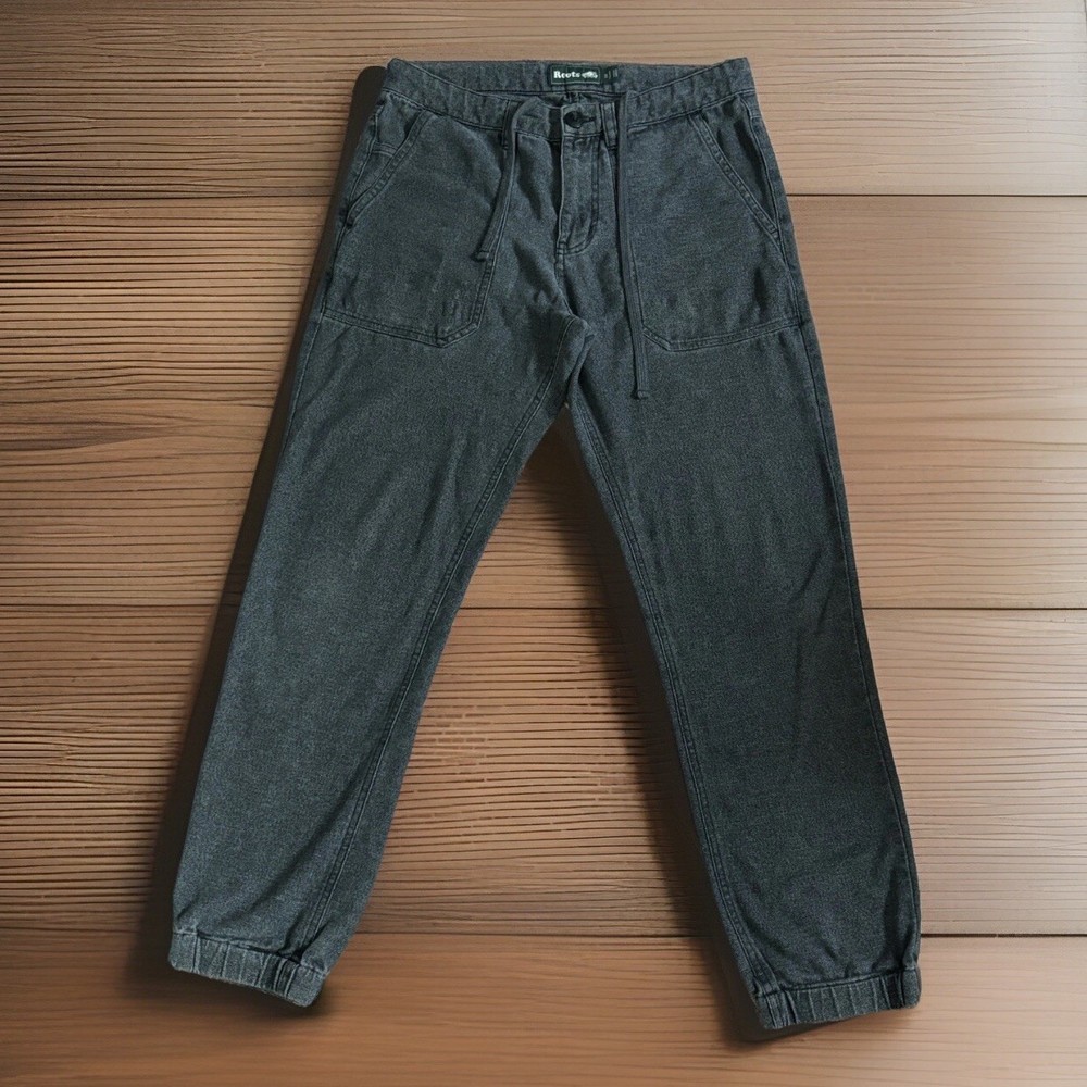Roots Men’s Black /Gray Jogger Pants Size 32