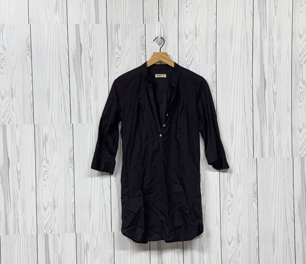 Timeout Los Angeles top womens size medium long sleeve blouse solid gray