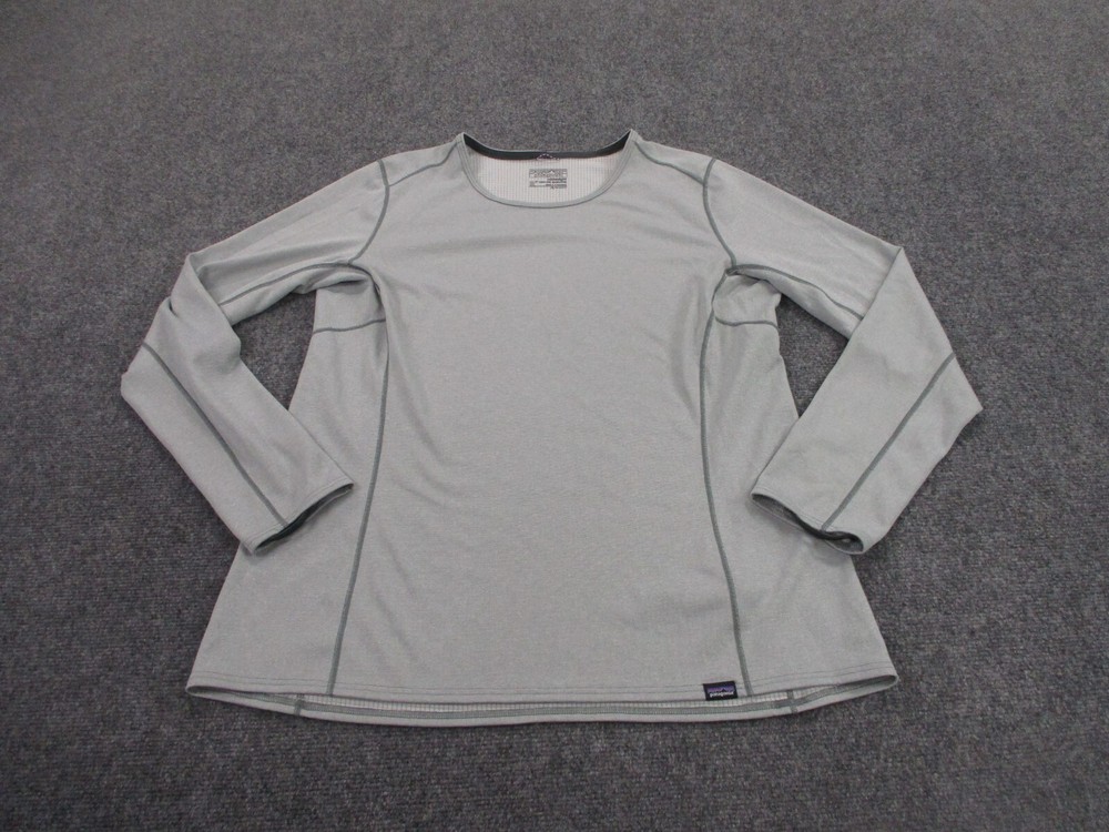 Patagonia Shirt Adult XL Gray Capilene Base Layer Outdoors Hiking Climbing Women