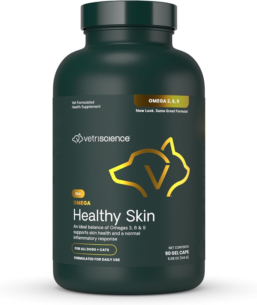 VetriScience Omega 3-6-9 Fish Oil Supplement for Healthy Skin Capsules