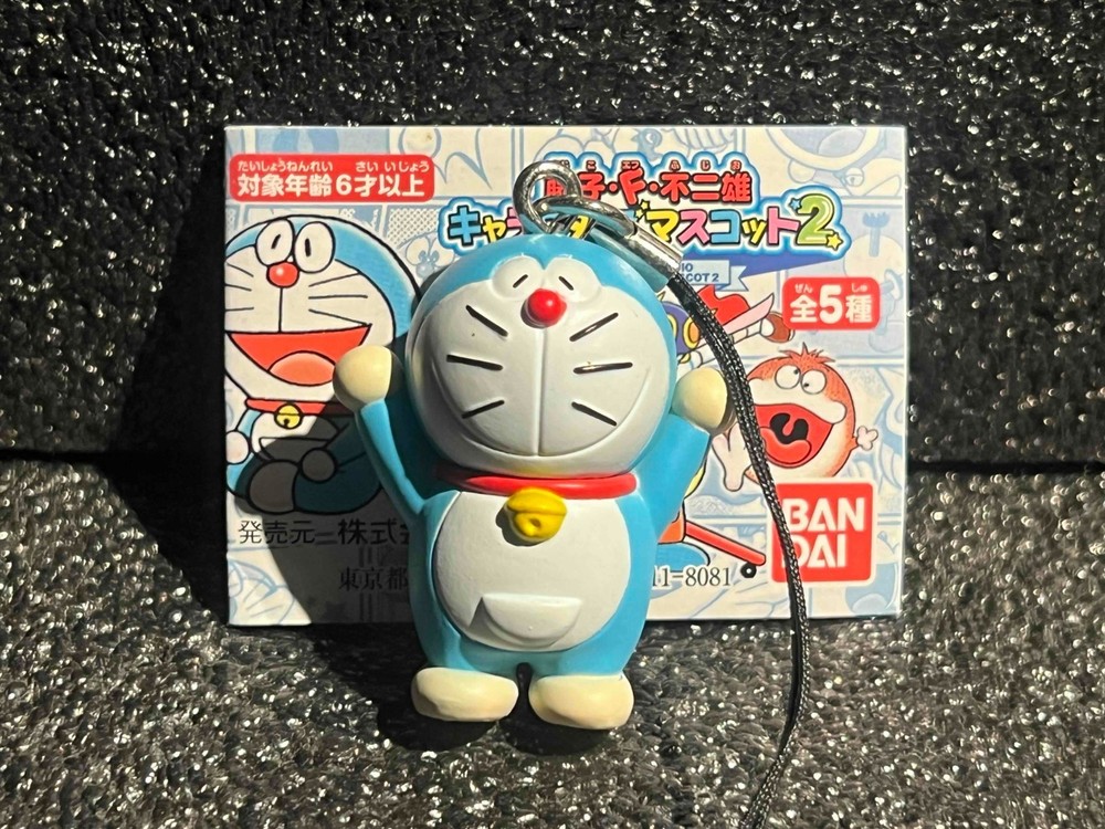 BANDAI Doraemon Figure Strap Fujiko Fujio Japan Anime Vintage Rare Retro