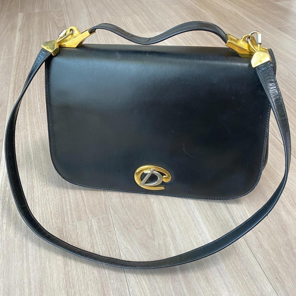 Christian Dior Vintage Shoulder Bag Handbag Authentic Designer Leather