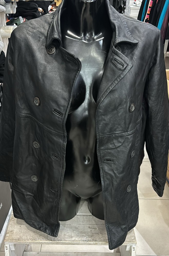 Vintage Genuine Leather Jacket for Women Size 46 Black LLD226