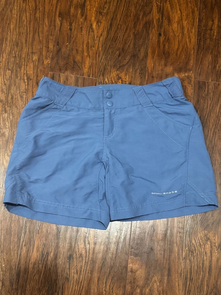 Columbia Womens PFG Omni-Shade Blue Quick Dry Fishing Shorts XS