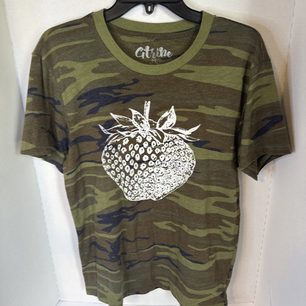 GTribe Camo Strawberry Print Shirt for Men and Women