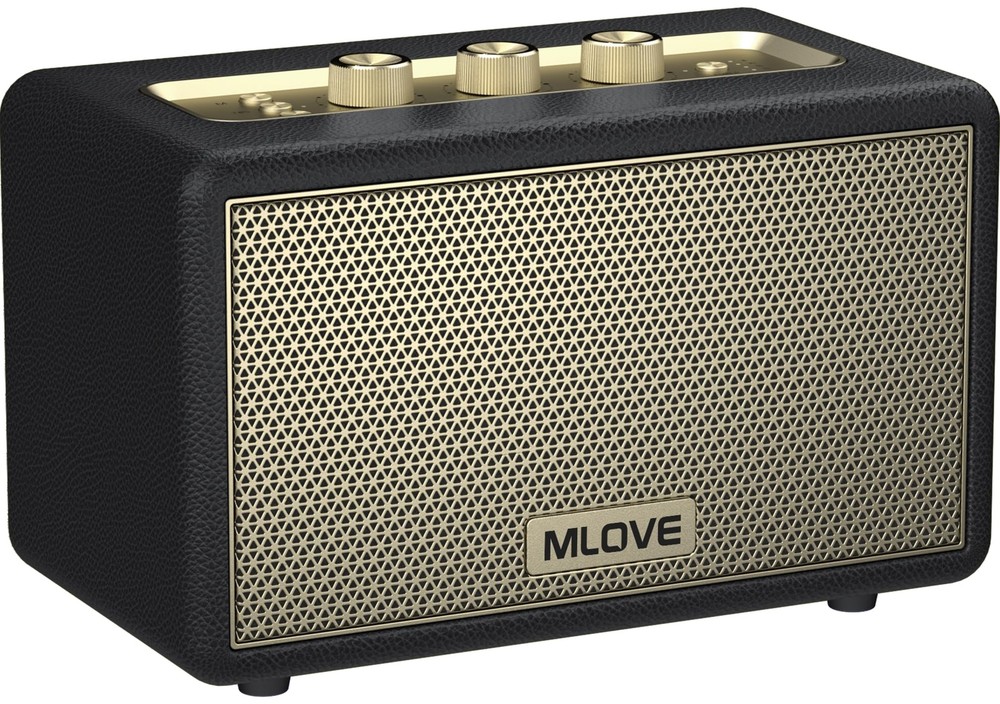 Retro Portable Bluetooth Speaker with Aux Input, USB Port, Micro SD Card Slot...