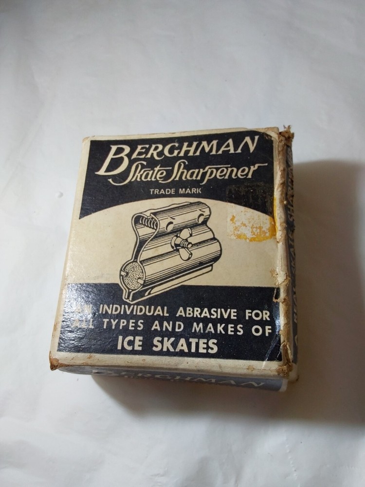 Vintage Berghman Skate Sharpener in Box for Ice and Hockey Skates