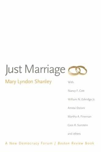 Just Marriage (New Democracy - Paperback, by Shanley Mary Lyndon; - Very Good j