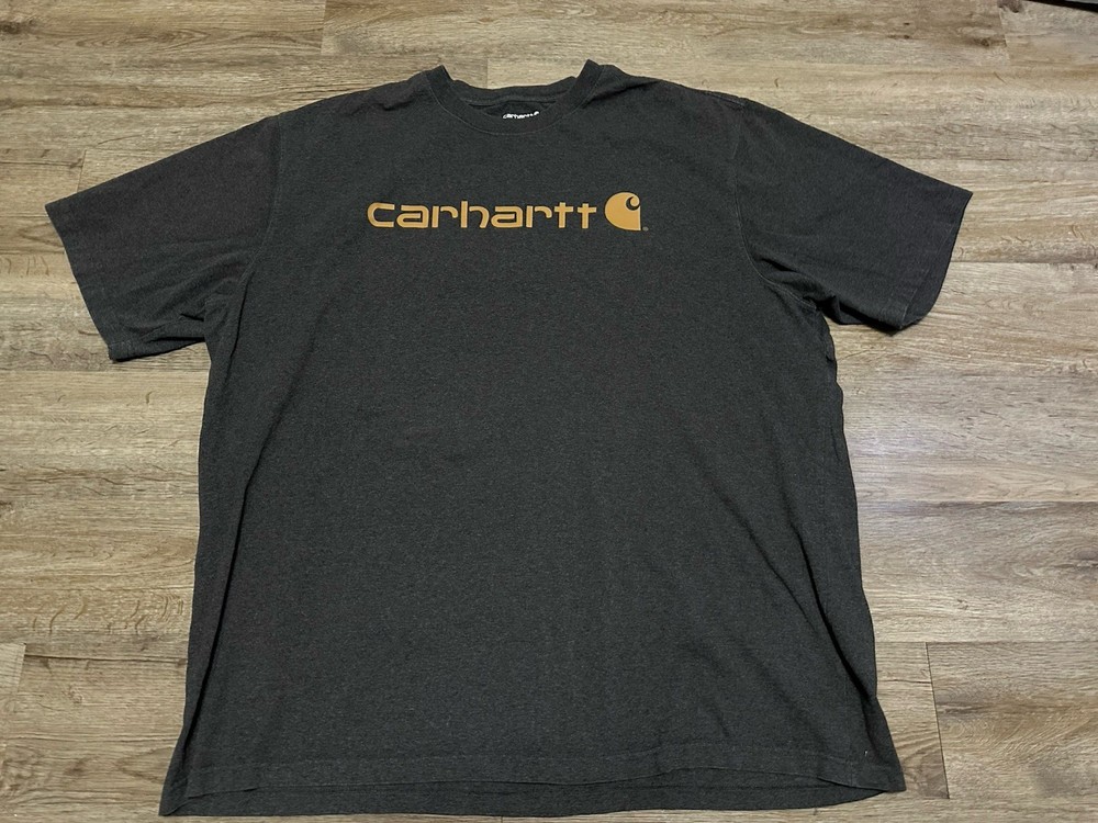 Carhartt Loose Fit Work Tee Shirt Men's Size 3XL Grey Crew Neck Logo