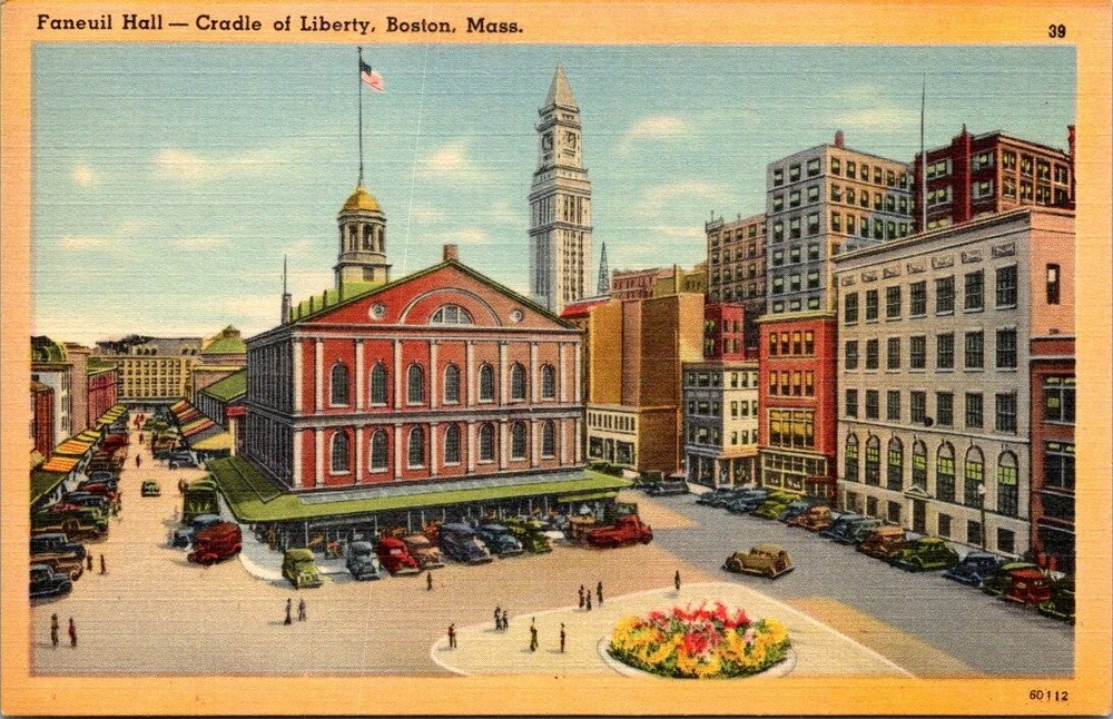 Vintage Boston Massachusetts Ma Postcard - Faneuil Hall