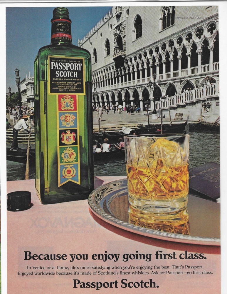 Venice  Passport Scotch  Original Print Ad