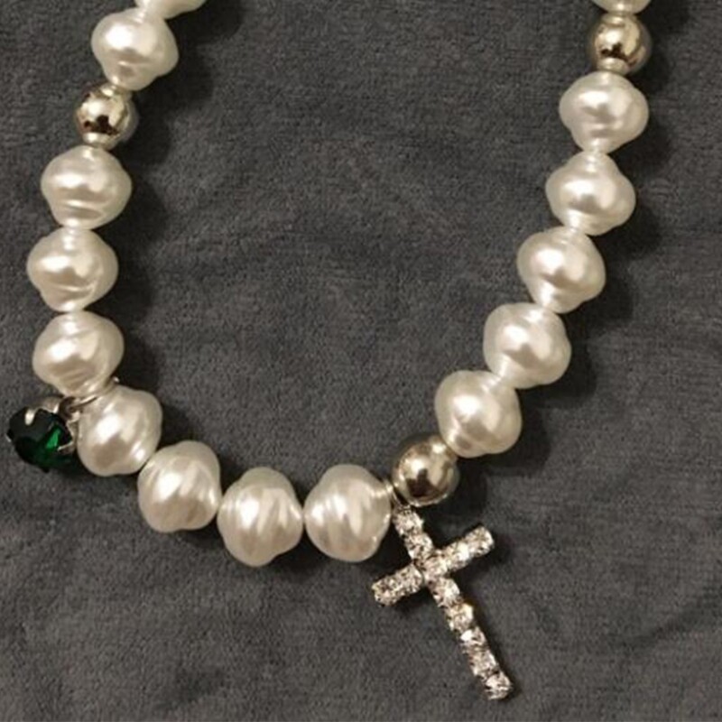 Irregular Imitation Pearls Necklace Jewelry for Rhinestone for Cross Crystal Pen