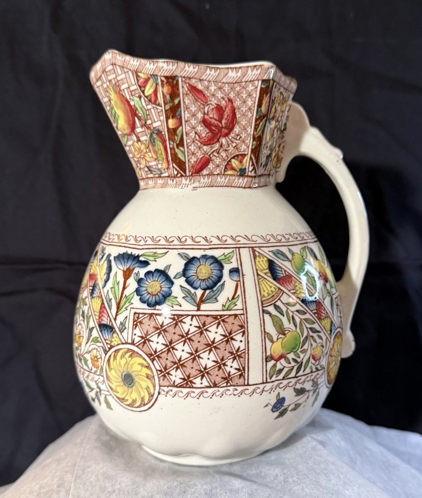 Dunn Bennett Aesthetic Japonesque Polychrome Transfer Hot Water Jug Shaftesbury