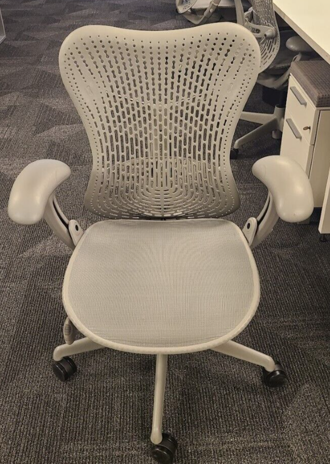 Loaded Herman Miller Mirra® 1 Task Chair Smoke  mesh desk chair office Mirra