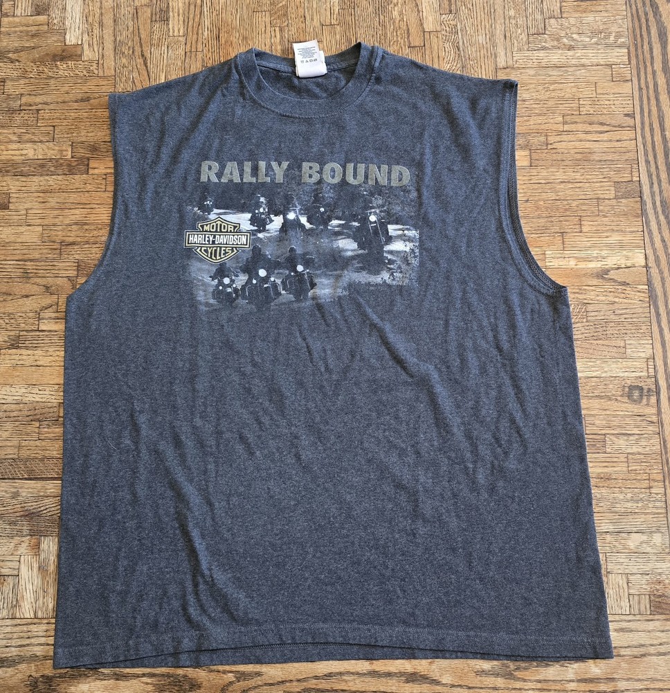 Harley Davidson Rally Bound Mens 2XL Sleeveless T-Shirt